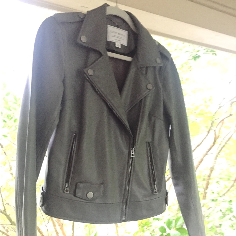 Lucky Brand 🍀 Gray Moto Jacket